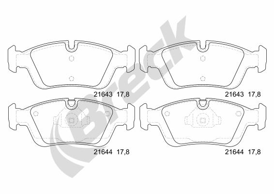 Set placute frana,frana disc 23287 00 701 00 BRECK